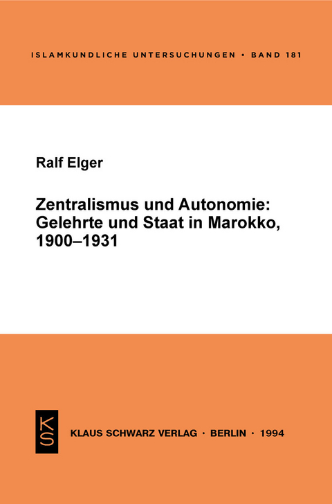 Zentralismus und Autonomie -  Ralf Elger
