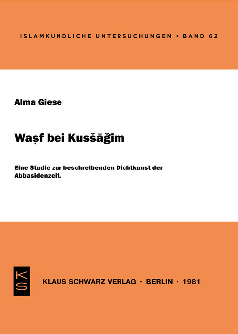 Wasf bei Kusagim -  Alma Giese