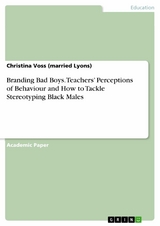 Branding Bad Boys. Teachers’ Perceptions of Behaviour and How to Tackle Stereotyping Black Males - Christina Voss (married Lyons)