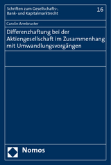 Differenzhaftung bei der Aktiengesellschaft im Zusammenhang mit Umwandlungsvorgängen - Carolin Armbruster