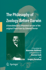 The Philosophy of Zoology Before Darwin - Alex McBirney, Stanton Cook