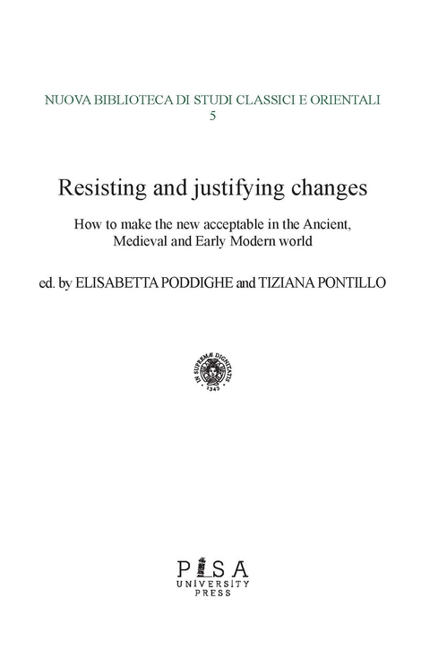 Resisting and justifying changes - Elisabetta Poddighe, Tiziana Pontillo