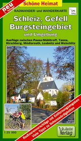 Radwander- und Wanderkarte Schleiz, Gefell, Burgsteingebiet und Umgebung