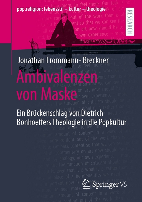 Ambivalenzen von Maske - Jonathan Frommann-Breckner