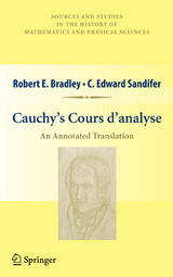 Cauchy’s Cours d’analyse - Robert E. Bradley, C. Edward Sandifer
