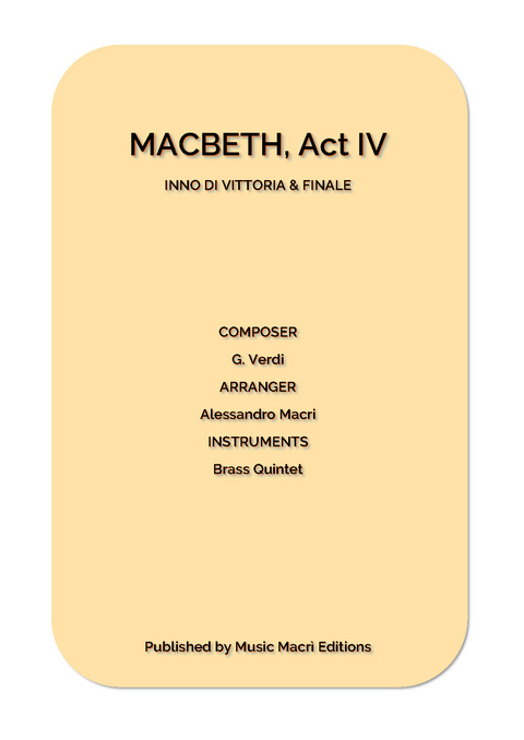 INNO DI VITTORIA & FINALE from MACBETH - Act IV - Alessandro Macrì