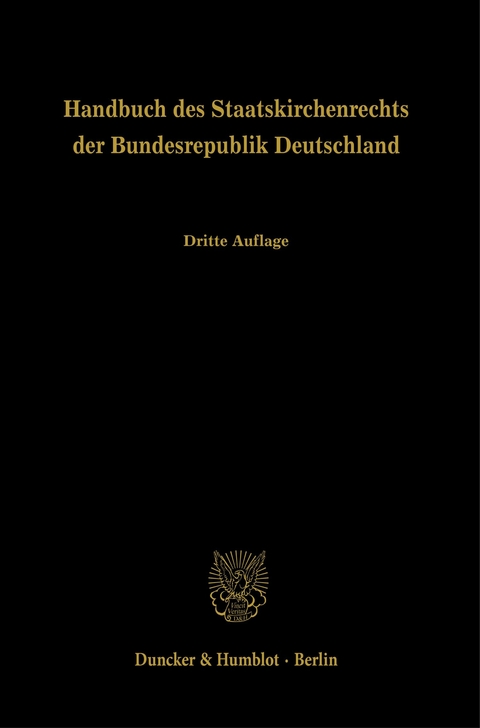 Handbuch des Staatskirchenrechts der Bundesrepublik Deutschland. - 