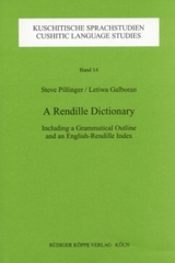 A Rendille Dictionary - Steve Pillinger, Letiwa Galboran