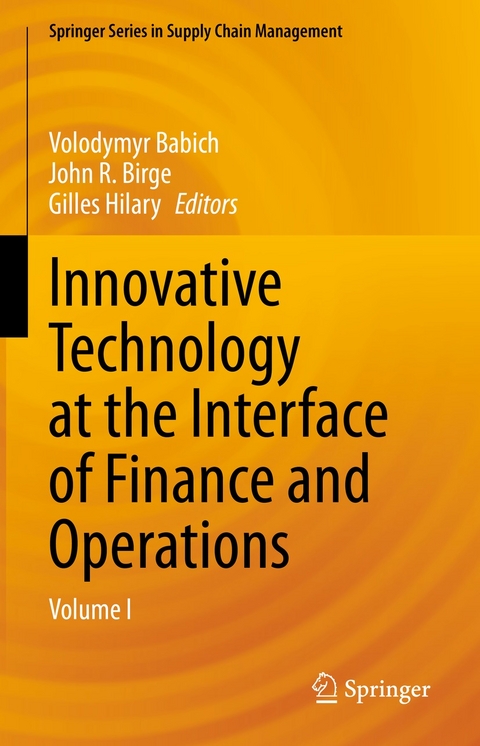 Innovative Technology at the Interface of Finance and Operations - 