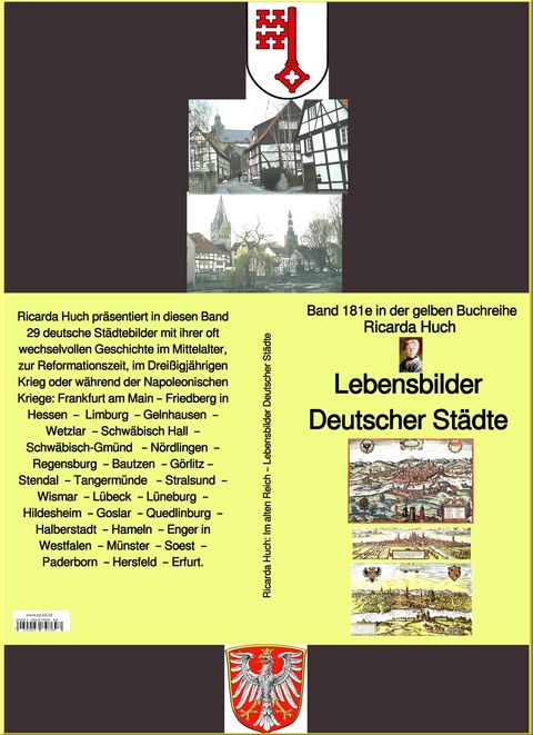 Ricarda Huch: Im alten Reich – Lebensbilder Deutscher Städte – Teil 2 - Band 181 in der gelben Buchreihe bei Ruszkowski - Ricarda Huch