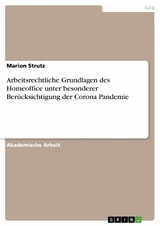 Arbeitsrechtliche Grundlagen des Homeoffice unter besonderer Berücksichtigung der Corona Pandemie - Marion Strutz