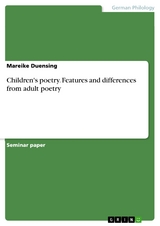 Children's poetry. Features and differences from adult poetry - Mareike Duensing