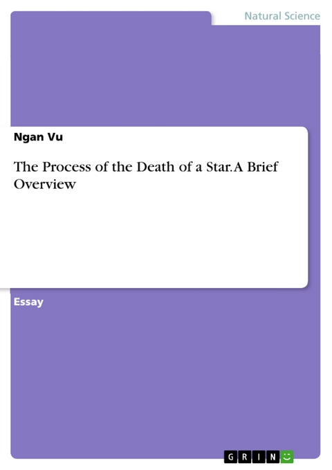 The Process of the Death of a Star. A Brief Overview - Ngan Vu