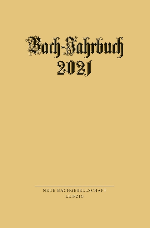 Bach-Jahrbuch 2021 - 