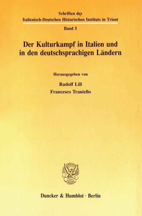 Der Kulturkampf in Italien und in den deutschsprachigen Ländern. - 