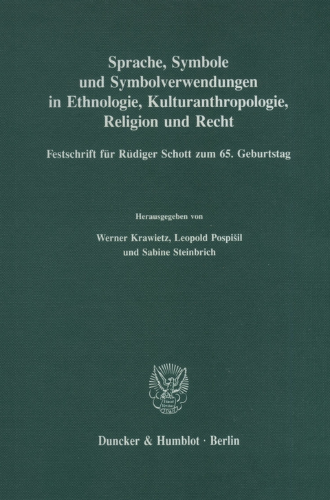 Sprache, Symbole und Symbolverwendungen in Ethnologie, Kulturanthropologie, Religion und Recht. - 