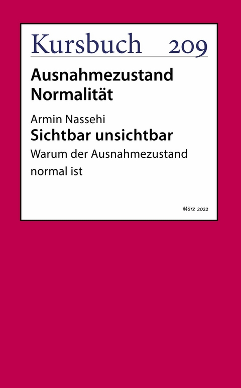 Sichtbar unsichtbar - Armin Nassehi