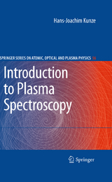 Introduction to Plasma Spectroscopy - Hans-Joachim Kunze