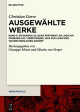 De nonnullis, quae pertinent ad Logicam probabilium / Über einiges, was zur Logik des Wahrscheinlichen gehört - 