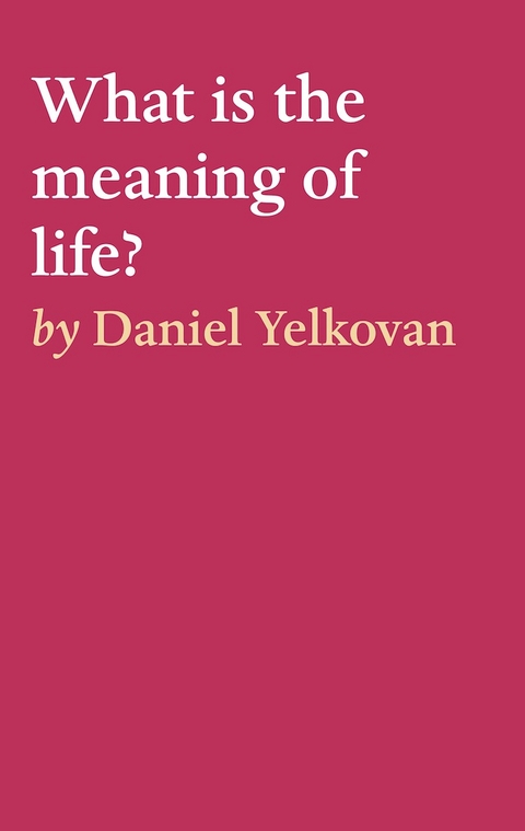 What is the meaning of life? -  Daniel Yelkovan