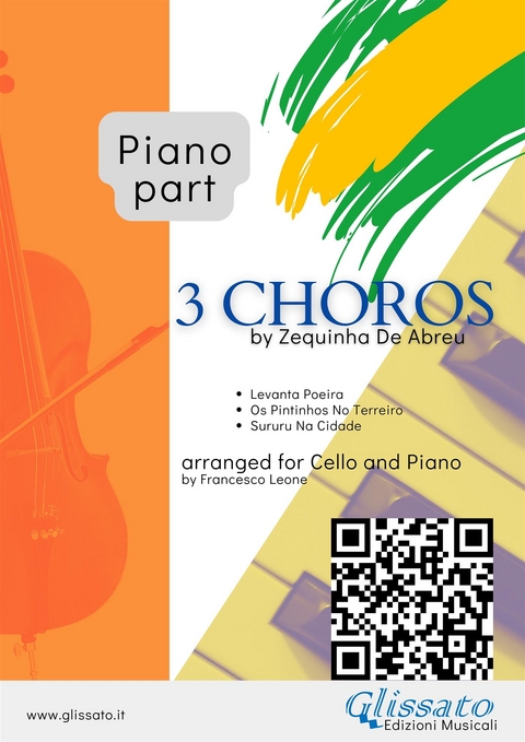 Piano parts "3 Choros" by Zequinha De Abreu for Cello and Piano - Zequinha de Abreu