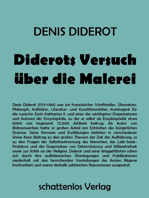 Diderots Versuch über die Malerei -  Denis Diderot,  Johann Wolfgang Von Goethe