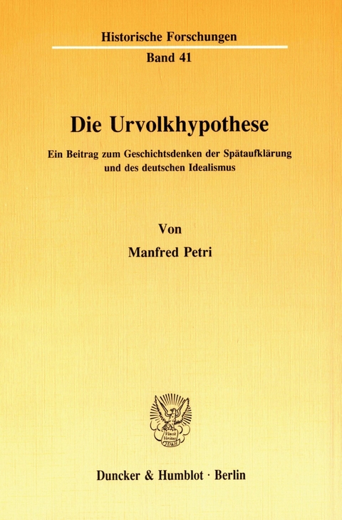 Die Urvolkhypothese. -  Manfred Petri