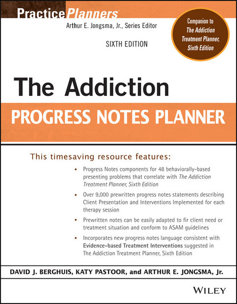 Addiction Progress Notes Planner - 