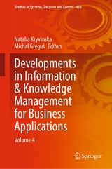 Developments in Information & Knowledge Management for Business Applications - 