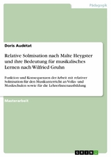 Relative Solmisation nach Malte Heygster und ihre Bedeutung für musikalisches Lernen nach Wilfried Gruhn - Doris Audétat