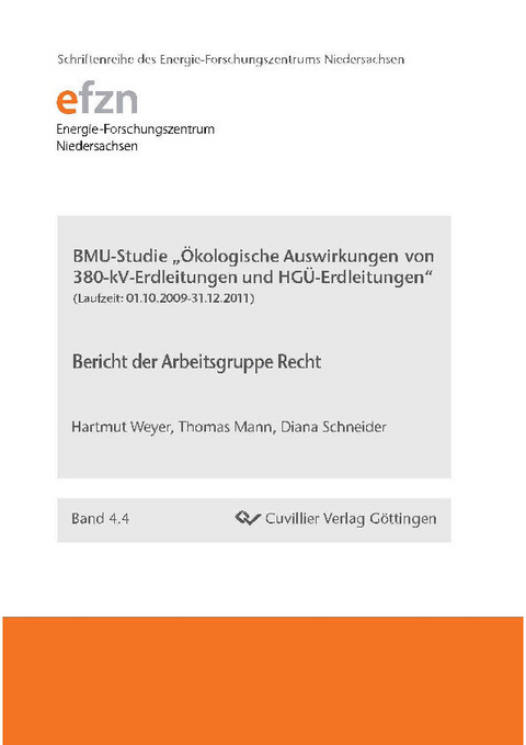 BMU-Studie '&#xD6;kologische Auswirkungen von 380-kV-Erdleitungen und HG&#xDC;-Erdleitungen' -  Hartmut Weyer et. al