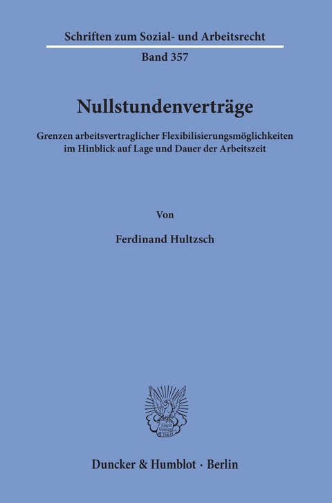 Nullstundenverträge. -  Ferdinand Hultzsch