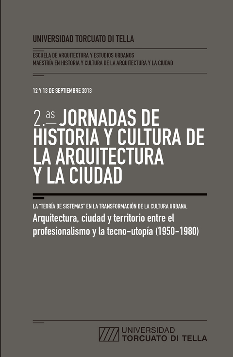 2.* Jornadas de Historia y Cultura de la Arquitectura y la Ciudad -  SHMIDT