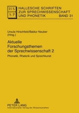 Aktuelle Forschungsthemen der Sprechwissenschaft 2 - 