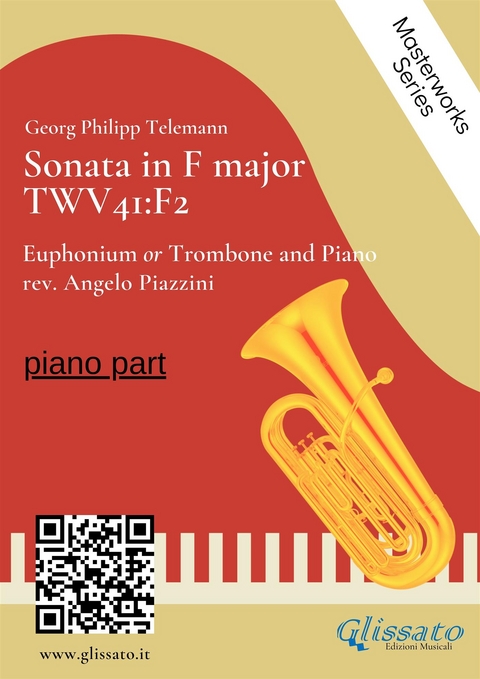 (piano part) Sonata in F major - Euphonium or Trombone and Piano - Georg Philipp Telemann, Angelo Piazzini