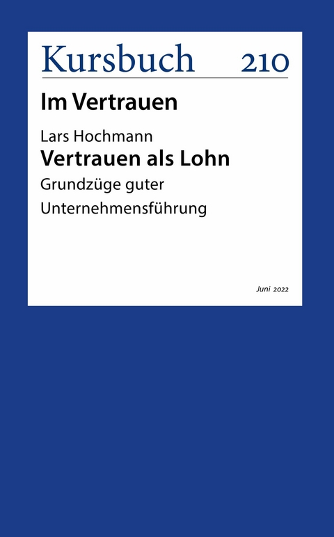 Vertrauen als Lohn - Prof. Dr. Lars Hochmann