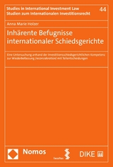 Inhärente Befugnisse internationaler Schiedsgerichte -  Anna Marie Holzer