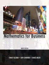 Mathematics for Business - Salzman, Stanley A.; Miller, Charles D.; Clendenen, Gary