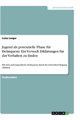 Jugend als potenzielle Phase für Delinquenz. Ein Versuch Erklärungen für das Verhalten zu finden - Luisa Lorger