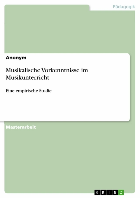 Musikalische Vorkenntnisse im Musikunterricht