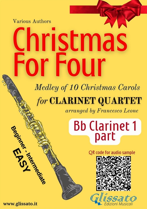 Bb Clarinet 1 part "Christmas for four" Clarinet Quartet - Christmas Carols