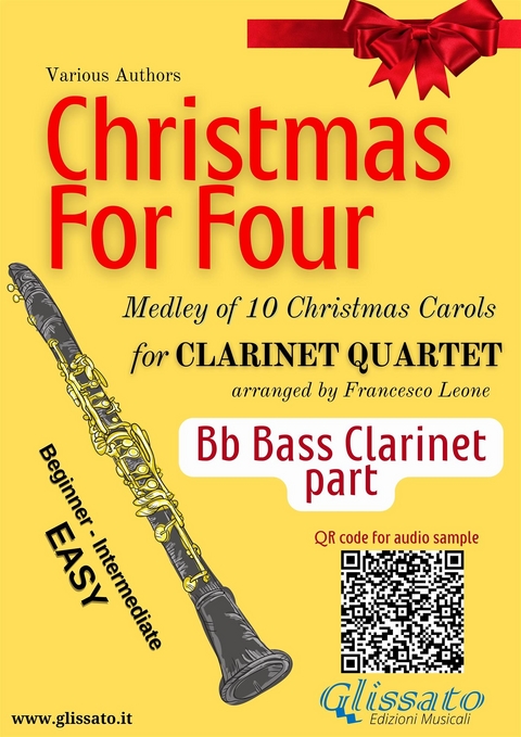 Bb Bass Clarinet part "Christmas for four" Clarinet Quartet - Christmas Carols