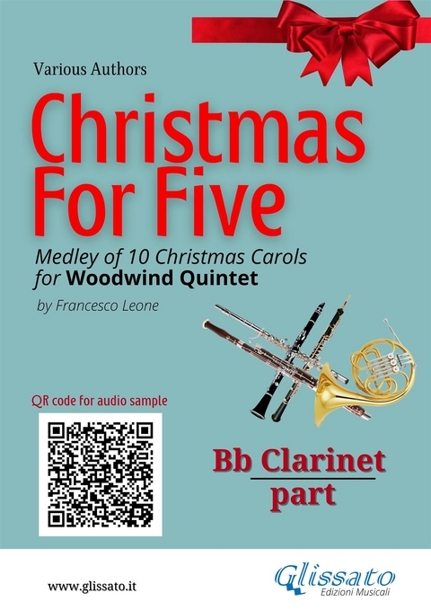 Bb Clarinet part of "Christmas for five" for Woodwind Quintet - Christmas Carols