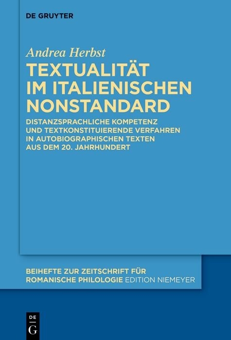 Textualität im italienischen Nonstandard - Andrea Herbst