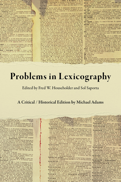 Problems in Lexicography -  Michael Adams