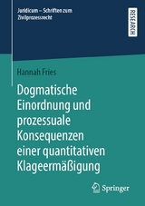 Dogmatische Einordnung und prozessuale Konsequenzen einer quantitativen Klageermäßigung -  Hannah Fries