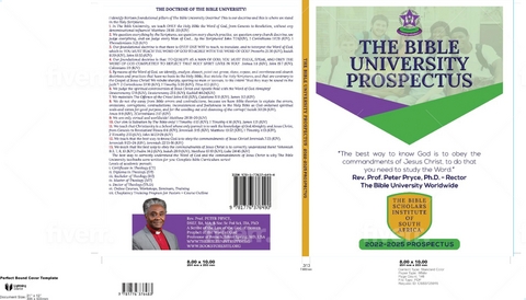 THE BIBLE UNIVERSITY PROSPECTUS - Rev. Dr. Peter PRYCE