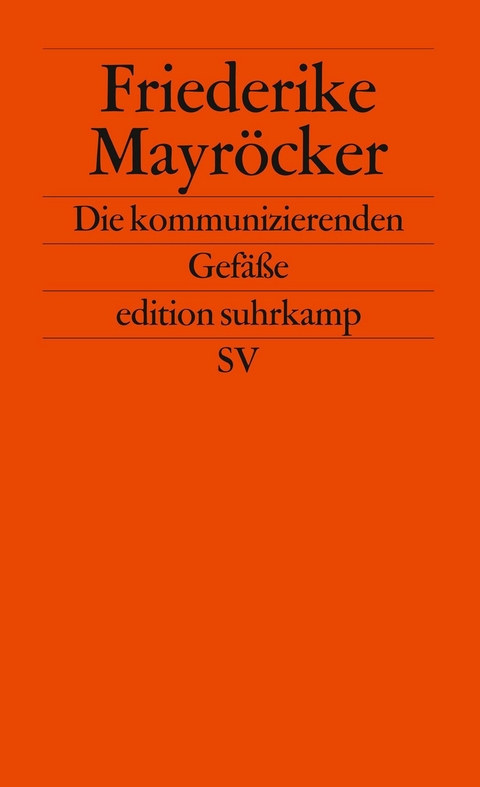 Die kommunizierenden Gefäße -  Friederike Mayröcker