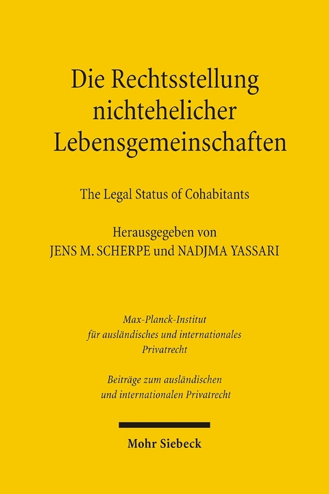 Die Rechtsstellung nichtehelicher Lebensgemeinschaften - The Legal Status of Cohabitants - 