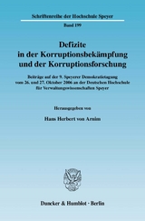 Defizite in der Korruptionsbekämpfung und der Korruptionsforschung. - 